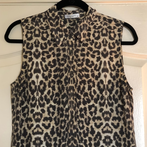 Equipment Lucida Sleeveless Leopard Print Dress - Picture 4 of 4